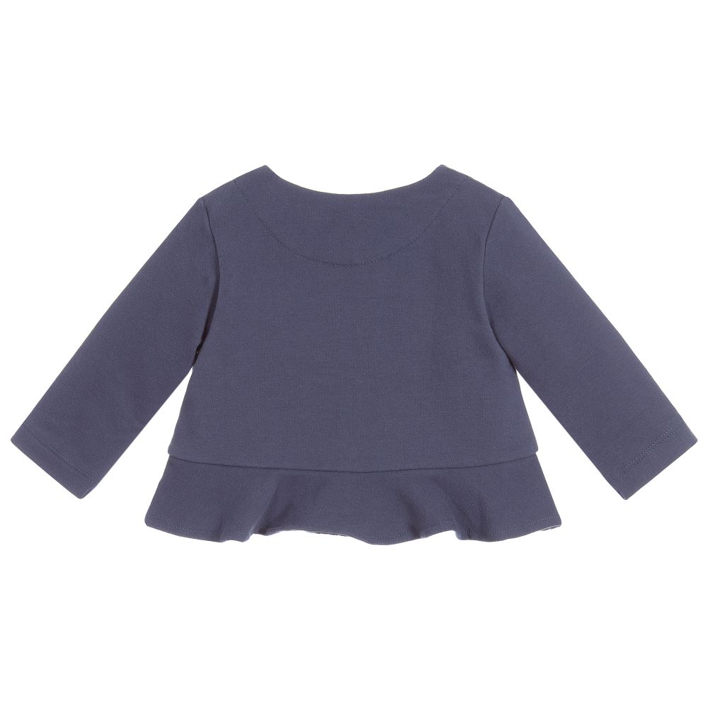 Malvi & Co-جاكيت اطفال بناتي قطن جيرسي لون أزرق | Childrensalon Outlet