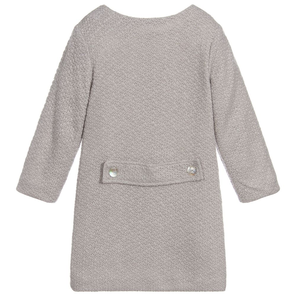 مالفي آند كو-معطف أطفال بناتي مزيج صوف لون رمادي | Childrensalon Outlet