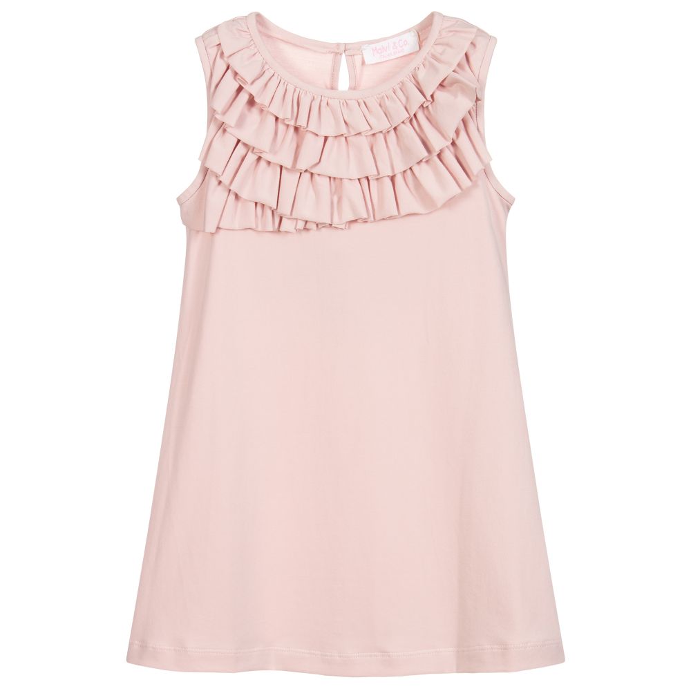 Malvi & Co - Girls Pink Jersey Dress | Childrensalon