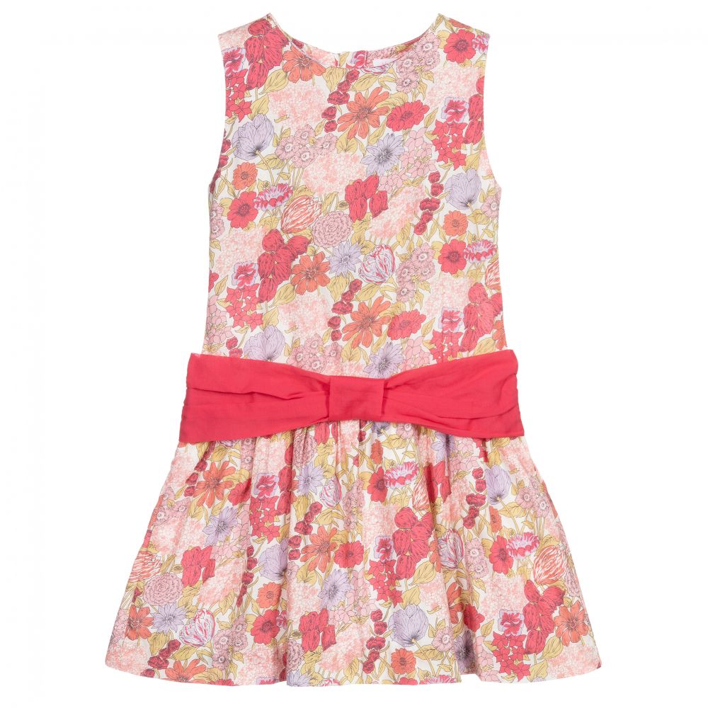 Malvi & Co - Grils Pink Floral Cotton Dress | Childrensalon