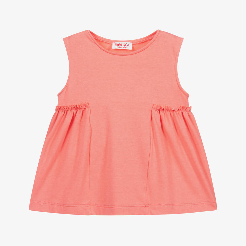 Malvi & Co-Orange Cotton T-Shirt | Childrensalon Outlet