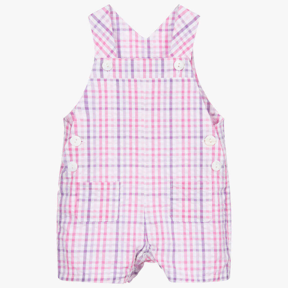 Malvi & Co-Pink Check Cotton Shortie | Childrensalon Outlet