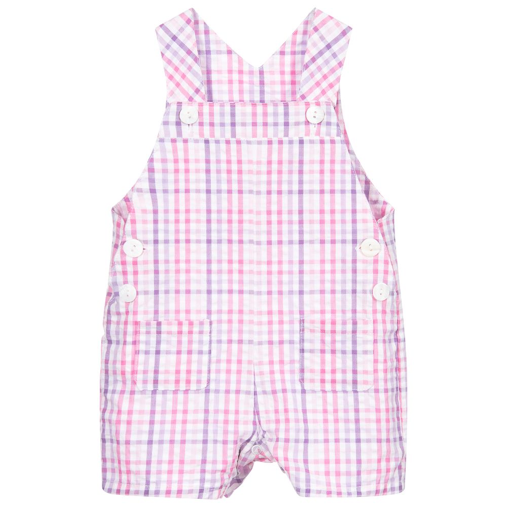 Malvi & Co - Pink Check Cotton Shortie | Childrensalon