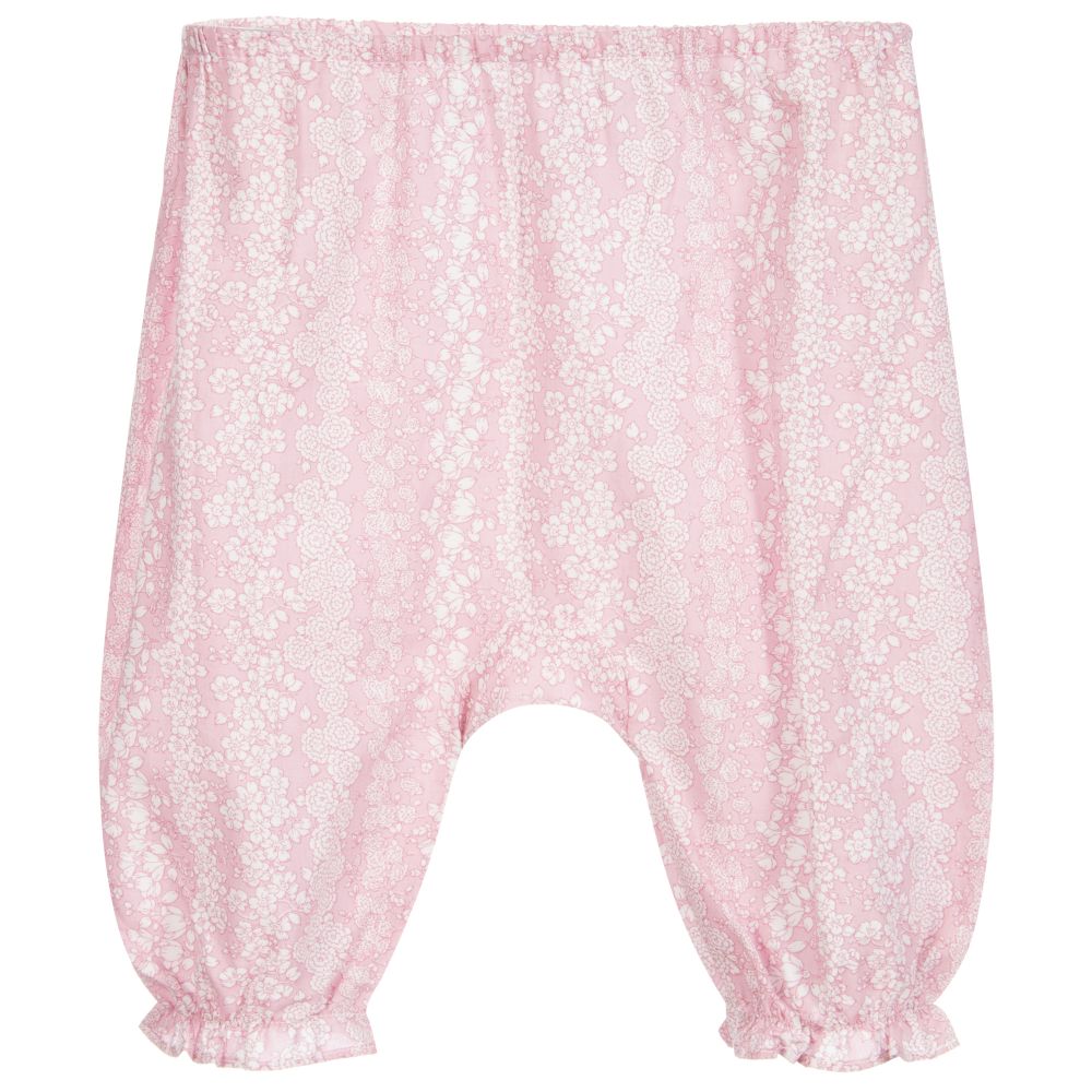 Malvi & Co - Pink Floral Cotton Trousers | Childrensalon