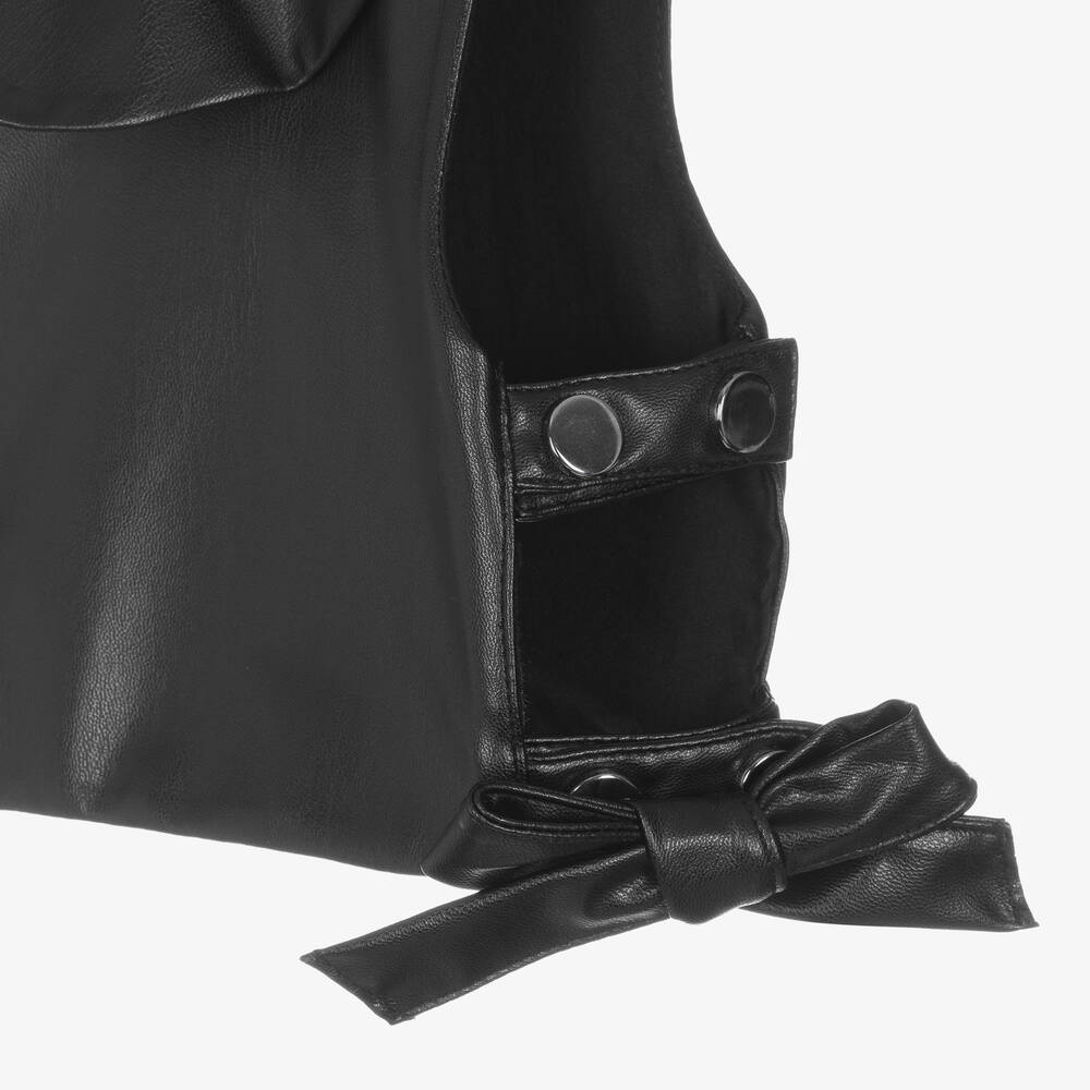 ماما لوما-أكثر من قطعة جلد صناعي لون أسود للبنات | Childrensalon Outlet