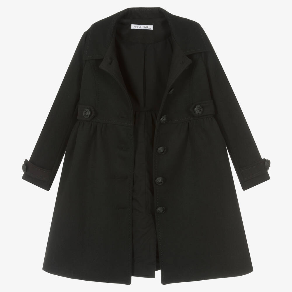 Long black coat sales for girls