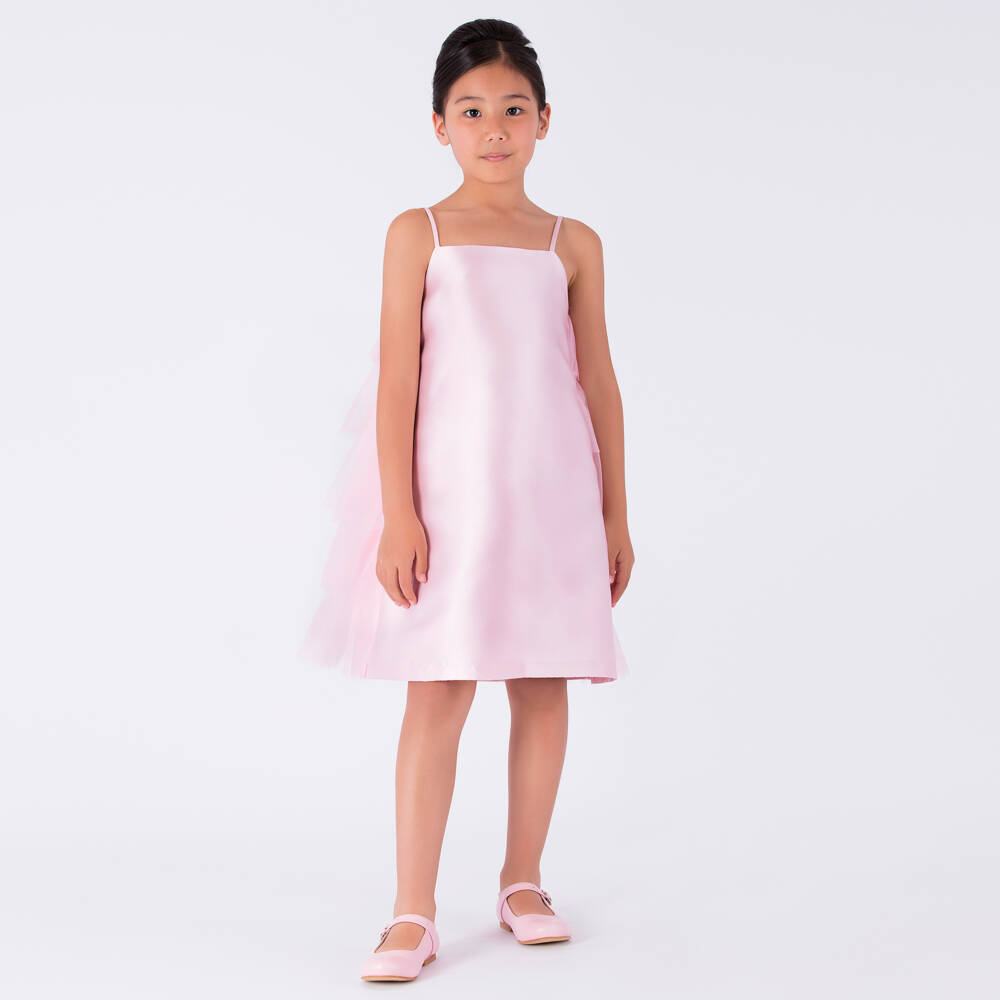 Mama Luma-Girls Blush Satin & Tiered Gown | Childrensalon Outlet