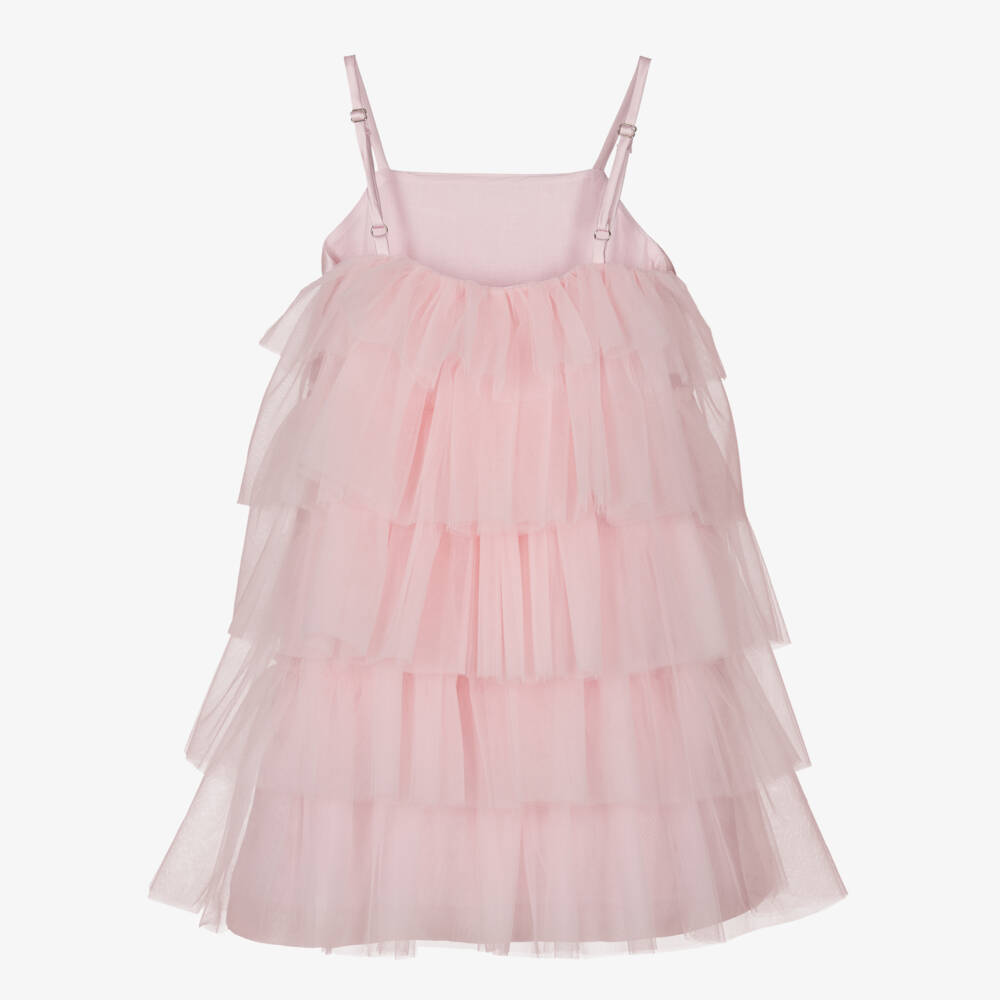 Mama Luma-Girls Blush Satin & Tiered Gown | Childrensalon Outlet