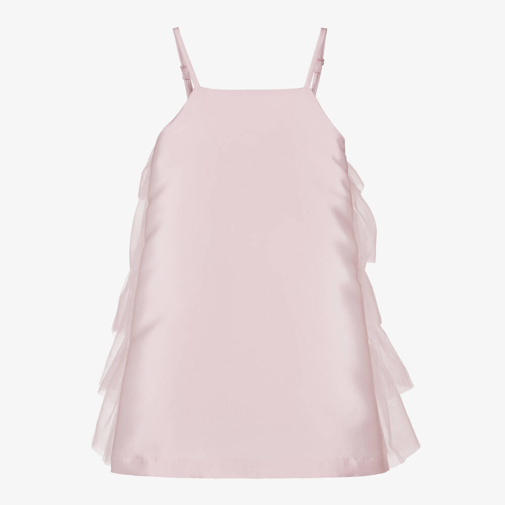 Mama Luma-Girls Blush Satin & Tiered Gown | Childrensalon Outlet