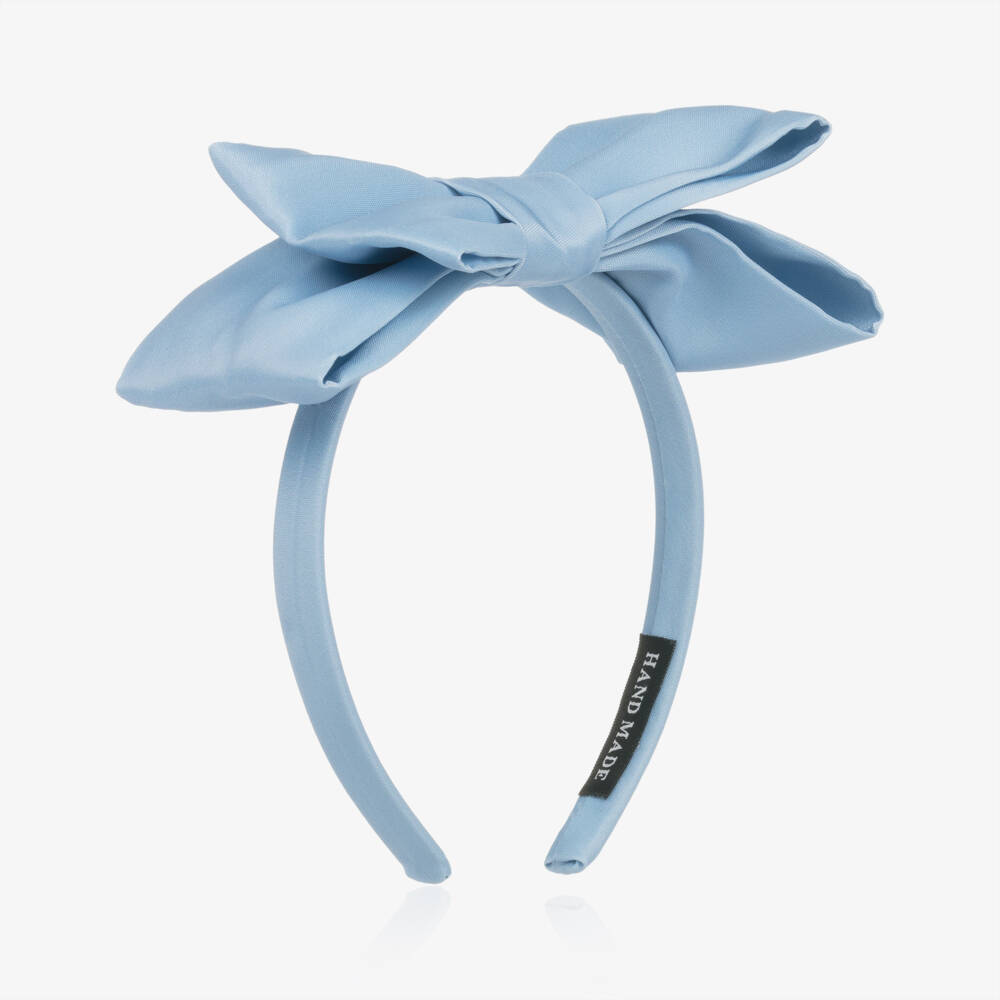Mama Luma-Girls Classic Blue Bow Headband | Childrensalon Outlet