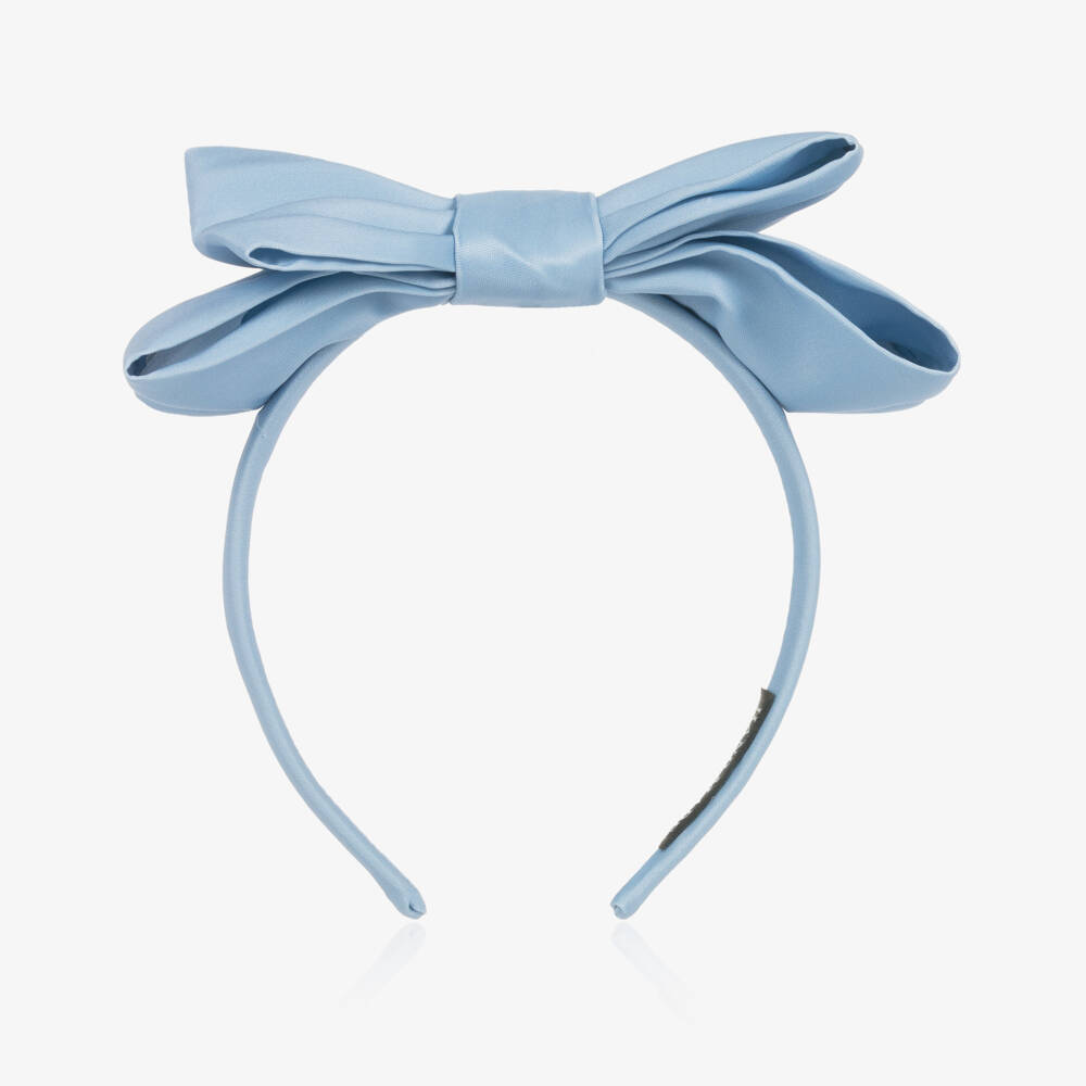 Mama Luma-Girls Classic Blue Bow Headband | Childrensalon Outlet
