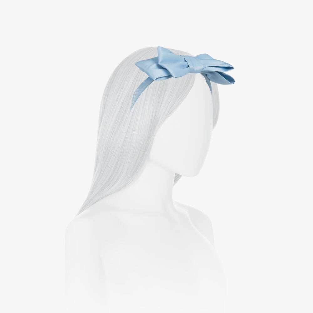 Mama Luma-Girls Classic Blue Bow Headband | Childrensalon Outlet