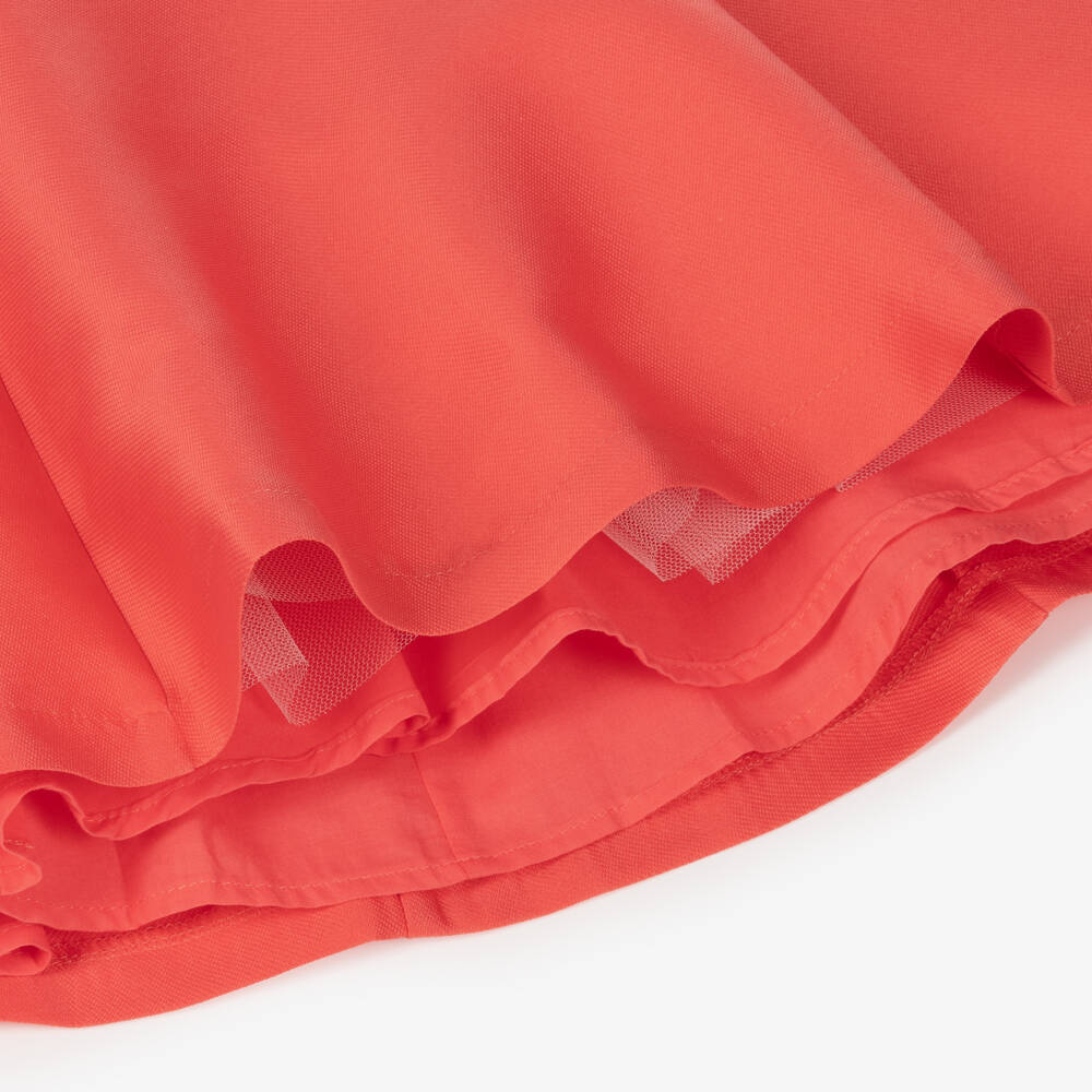 Mama Luma-فستان ساتان مرجاني للبنات مع فيونكة | Childrensalon Outlet