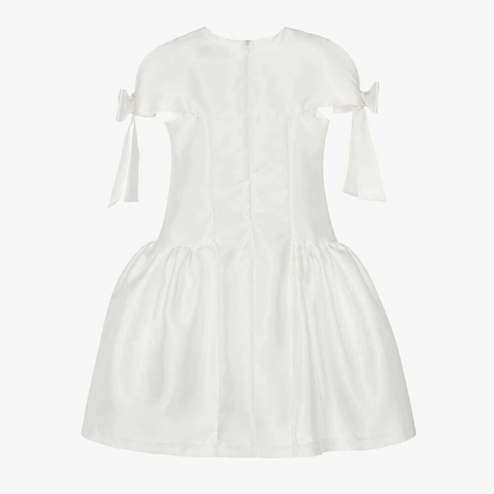 Mama Luma-فستان ساتان عاجي أنيق للبنات | Childrensalon Outlet