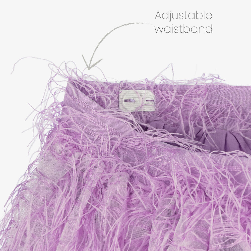 Mama Luma-Girls Feathered Lilac Skirt | Childrensalon Outlet