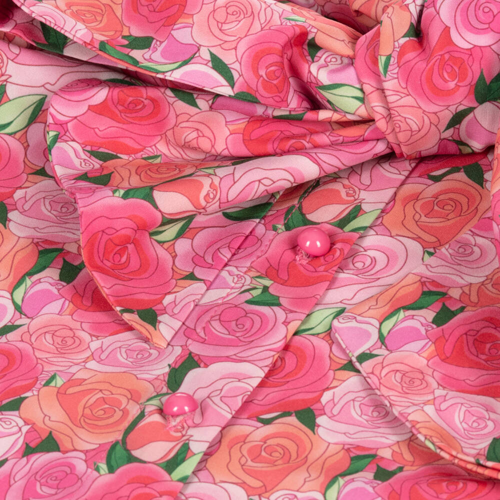 ماما لوما-طقم تنورة لون زهري بطبعة ورود | Childrensalon Outlet