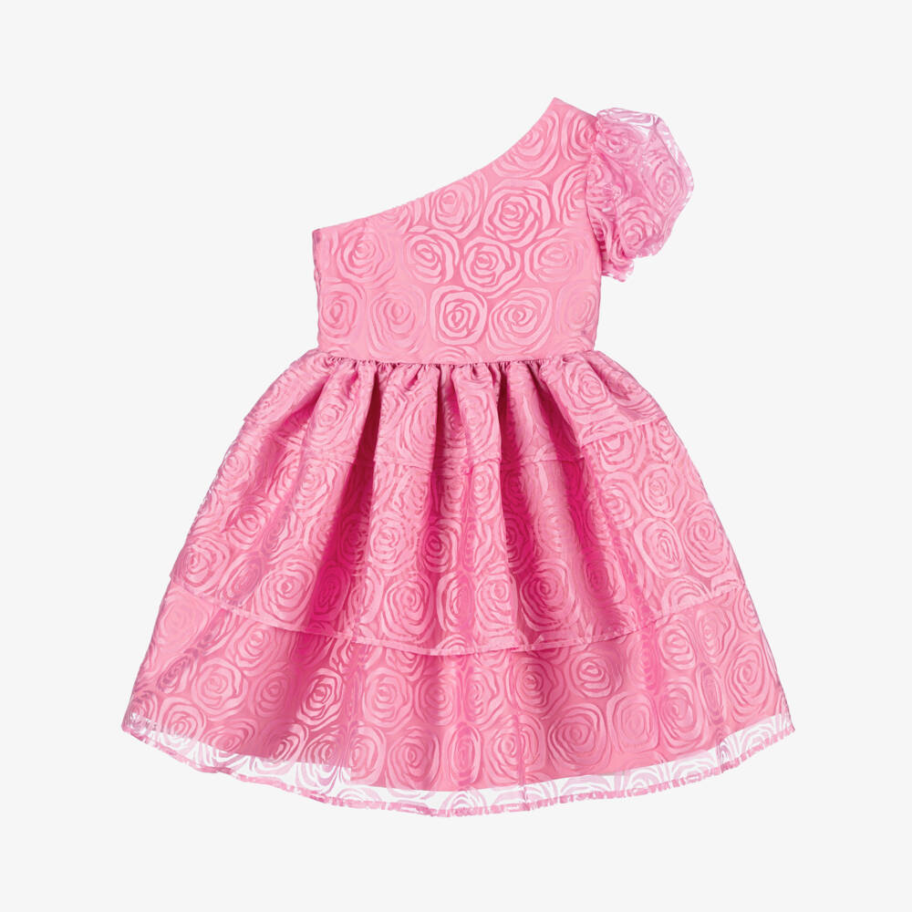 Mama Luma-Girls Floral Pink Organza Gown | Childrensalon Outlet