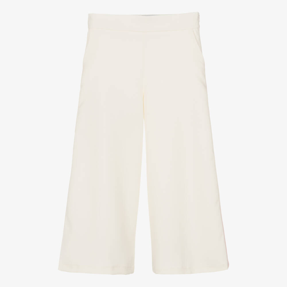 Mama Luma-Girls Ivory Flared Trousers | Childrensalon Outlet