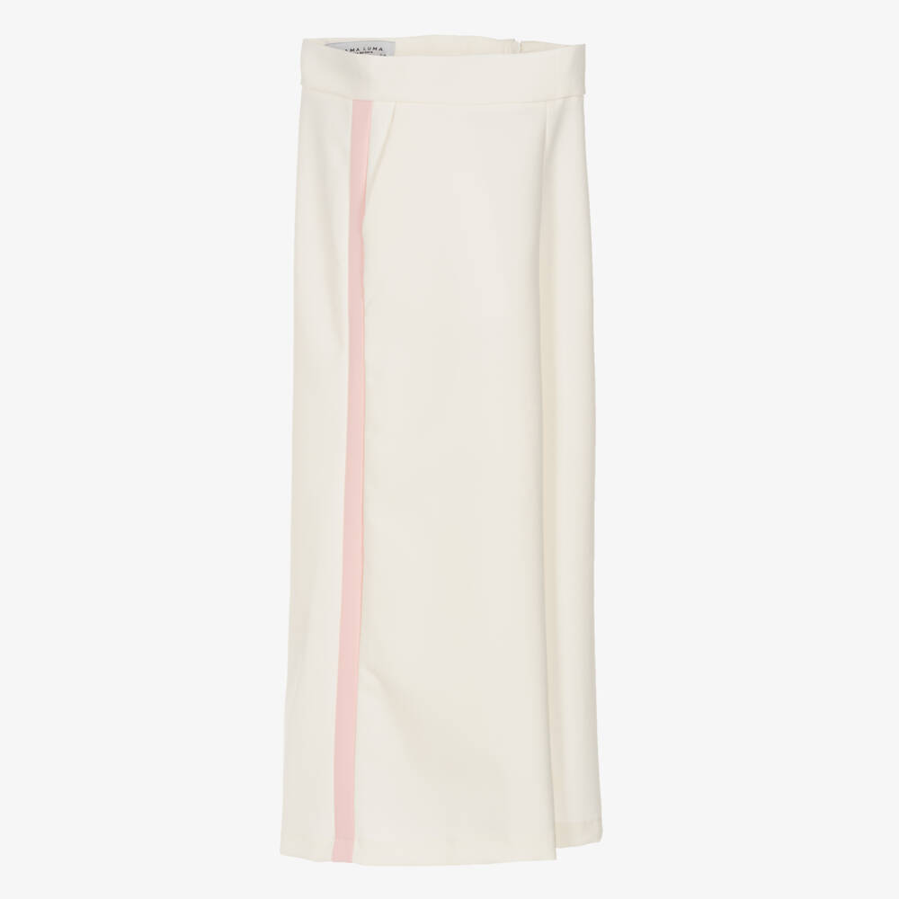 Mama Luma-Girls Ivory Flared Trousers | Childrensalon Outlet