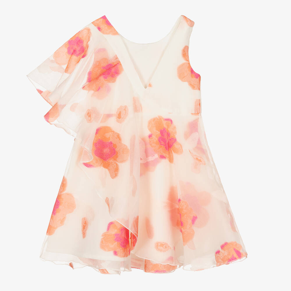 Mama Luma-Кремовое платье с цветами для девочек | Childrensalon Outlet