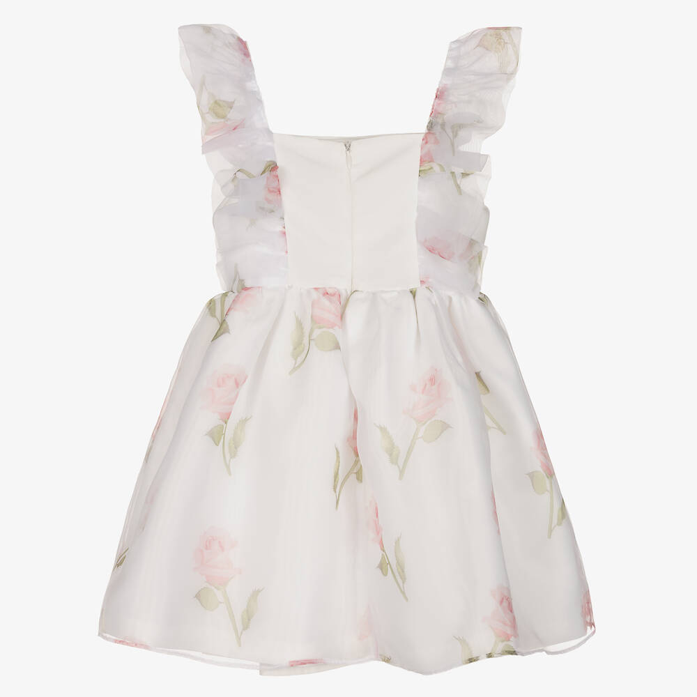 Mama Luma-Girls Ivory Floral Organza Dress | Childrensalon Outlet