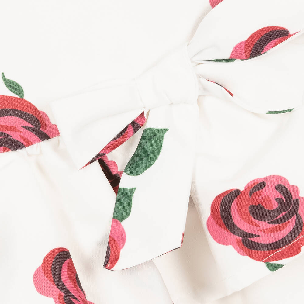 Mama Luma-فستان تافتا لون عاجي وزهري | Childrensalon Outlet