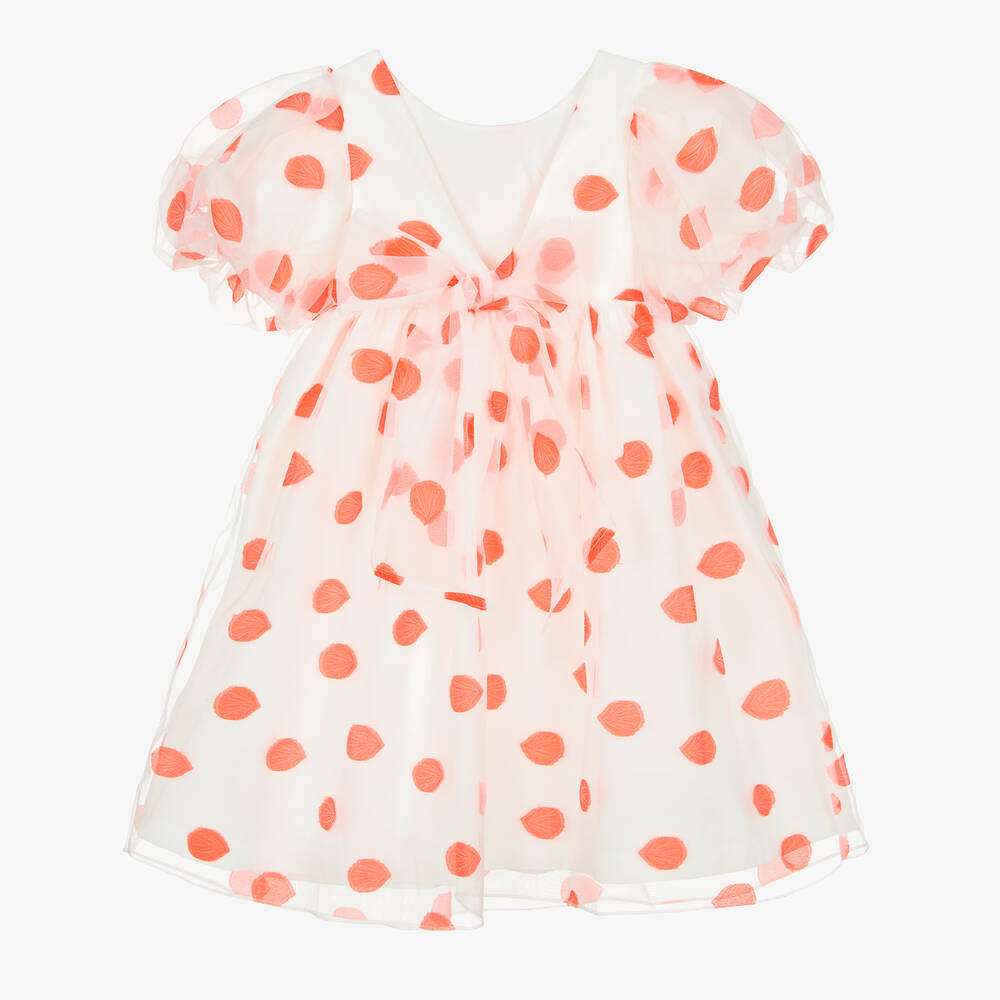 Mama Luma-Girls Ivory Polka Dot Dress | Childrensalon Outlet