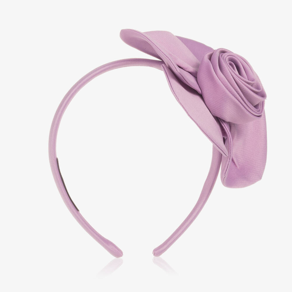 Mama Luma-Girls Lilac Floral Headband | Childrensalon Outlet