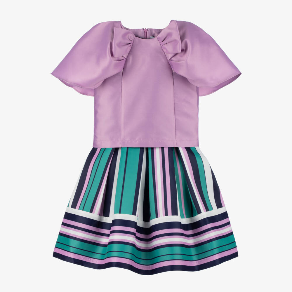 Mama Luma-Girls Lilac Satin Ensemble | Childrensalon Outlet