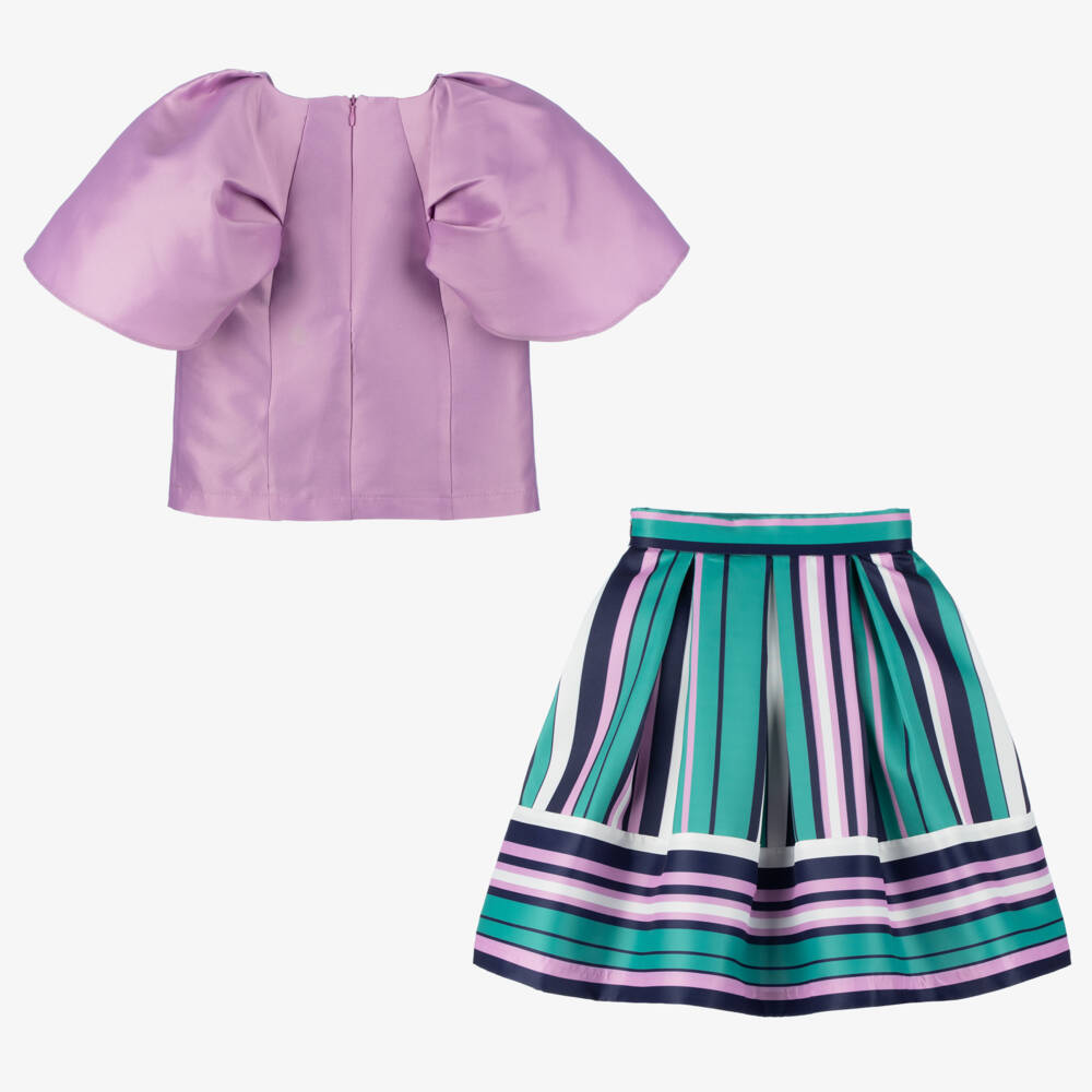 Mama Luma-Girls Lilac Satin Ensemble | Childrensalon Outlet