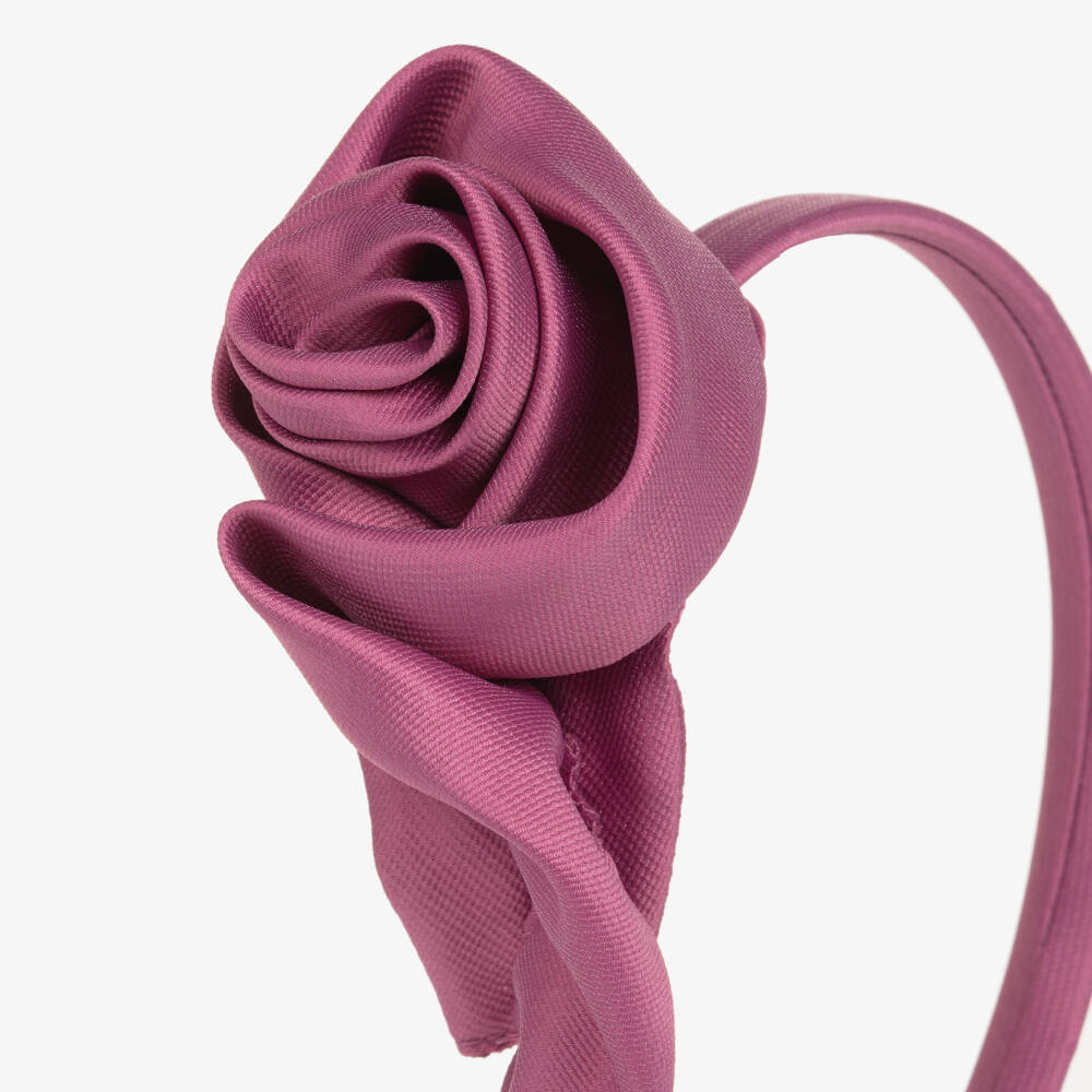 Mama Luma-Girls Mulberry Pink Floral Hairband | Childrensalon Outlet