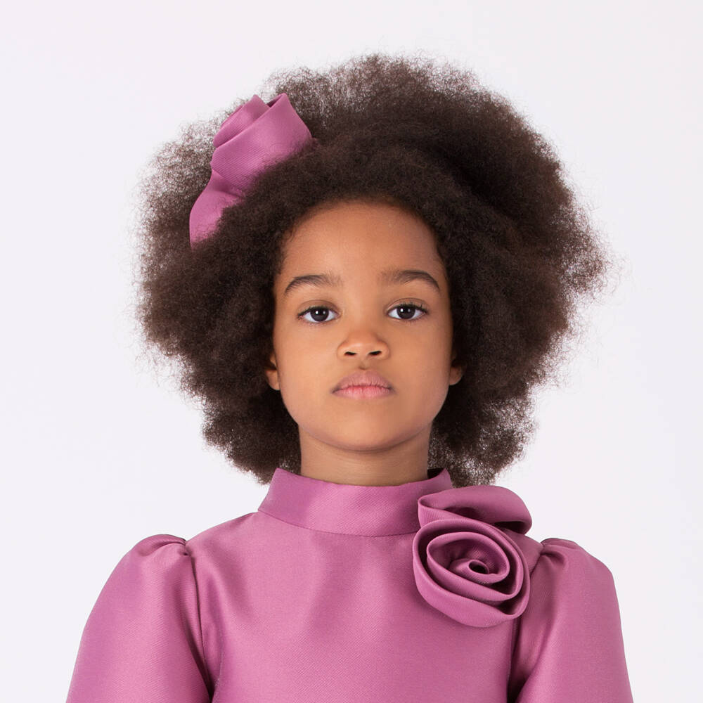 Mama Luma-Girls Mulberry Pink Floral Hairband | Childrensalon Outlet