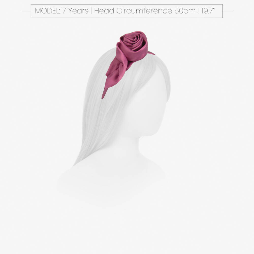 Mama Luma-Girls Mulberry Pink Floral Hairband | Childrensalon Outlet