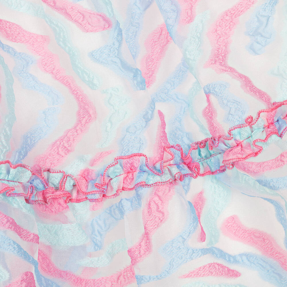 Mama Luma-Розовый топ и голубая юбка из атласа | Childrensalon Outlet