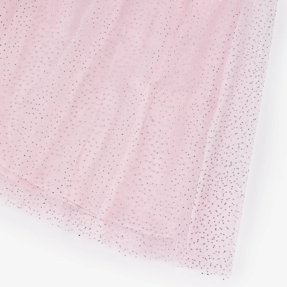 Mama Luma-Girls Pink Chiffon Diamanté Cape Dress | Childrensalon Outlet