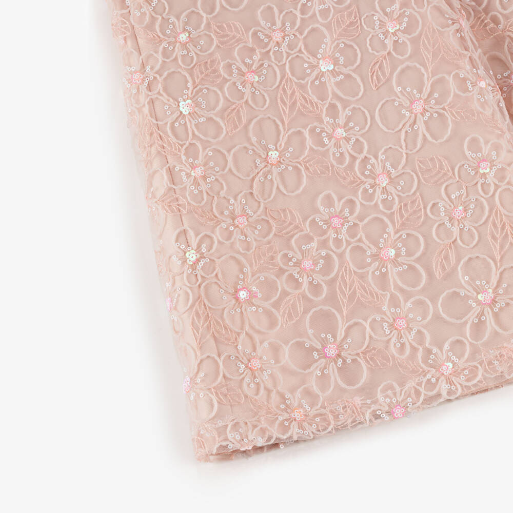 Mama Luma-Розовые кружевные брюки с цветочным узором для девочек | Childrensalon Outlet