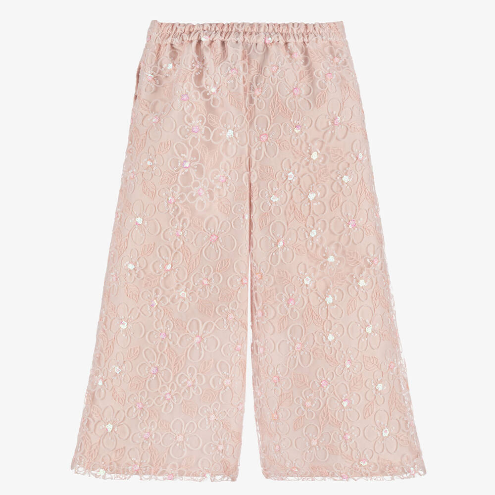 Mama Luma-بنطلون دانتيل زهري بنقشة زهور للبنات | Childrensalon Outlet