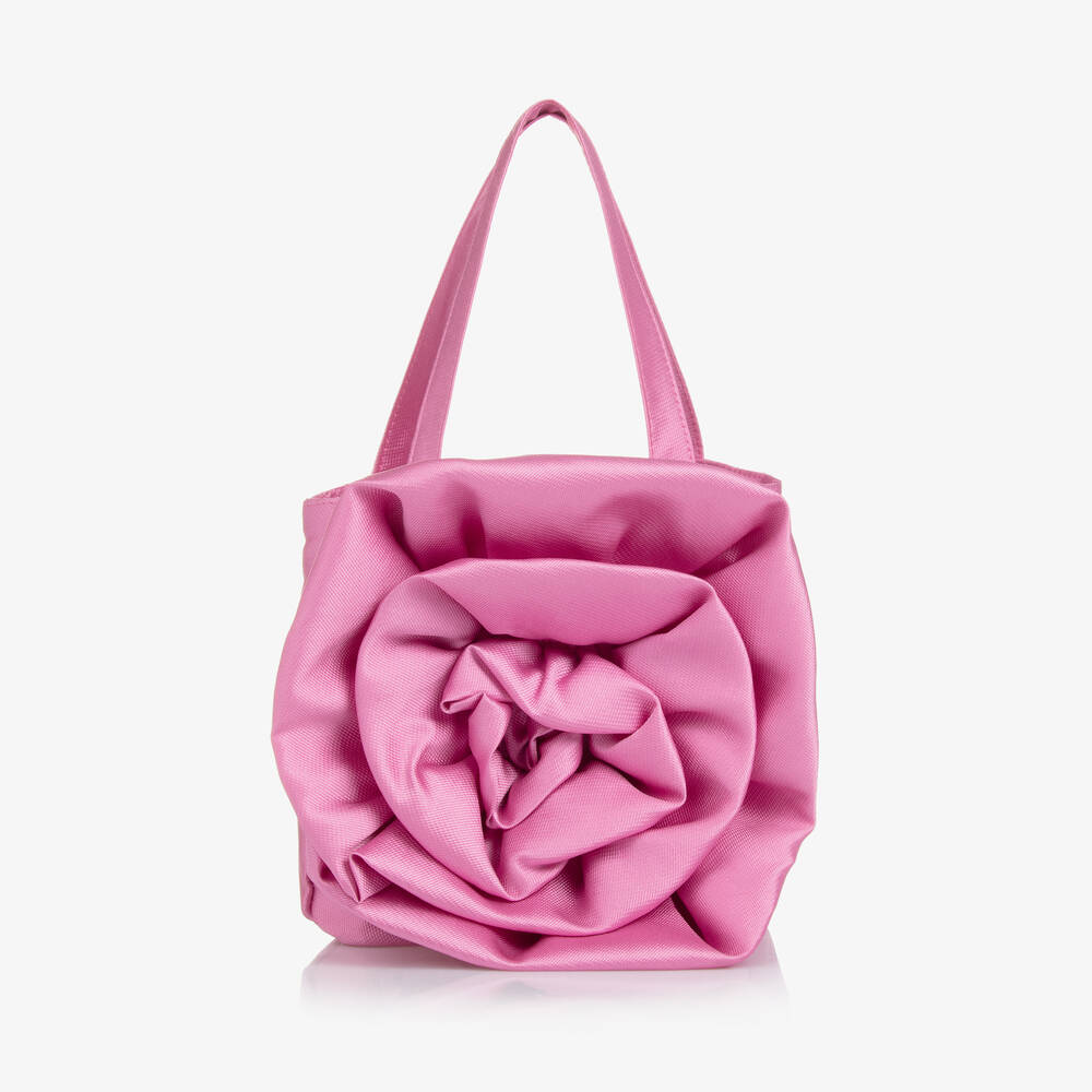 Mama Luma-Girls Pink Flower Handbag (15cm) | Childrensalon Outlet