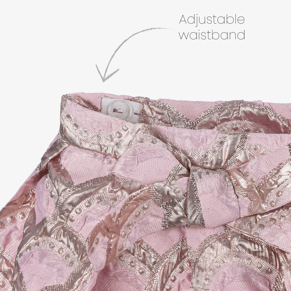 Mama Luma-Girls Pink Metallic Bow Skirt | Childrensalon Outlet