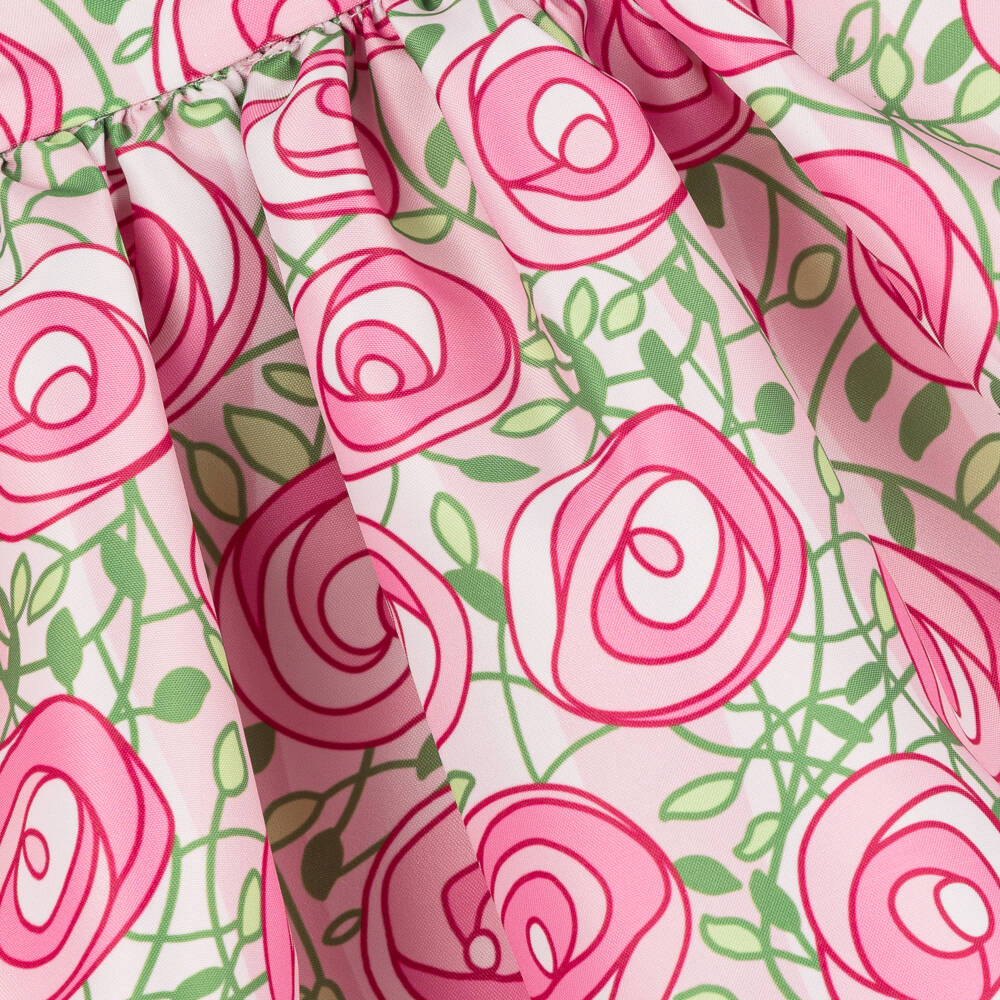 Mama Luma-Girls Pink Rose Skirt Ensemble | Childrensalon Outlet