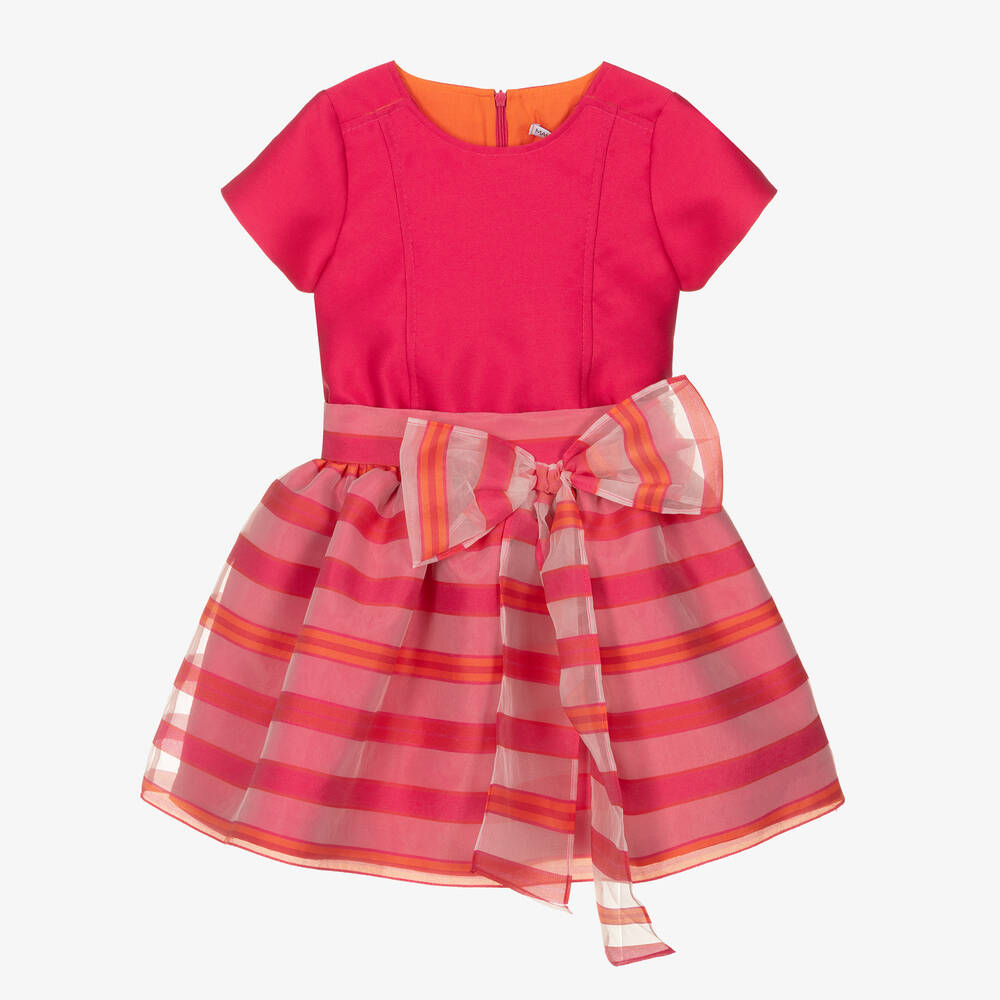 Mama Luma - Girls Pink Stripe Organza Skirt Set | Childrensalon