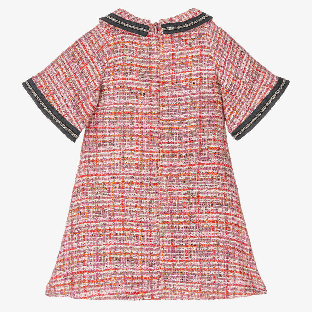 Mama Luma-Розовое платье из твида для девочек | Childrensalon Outlet