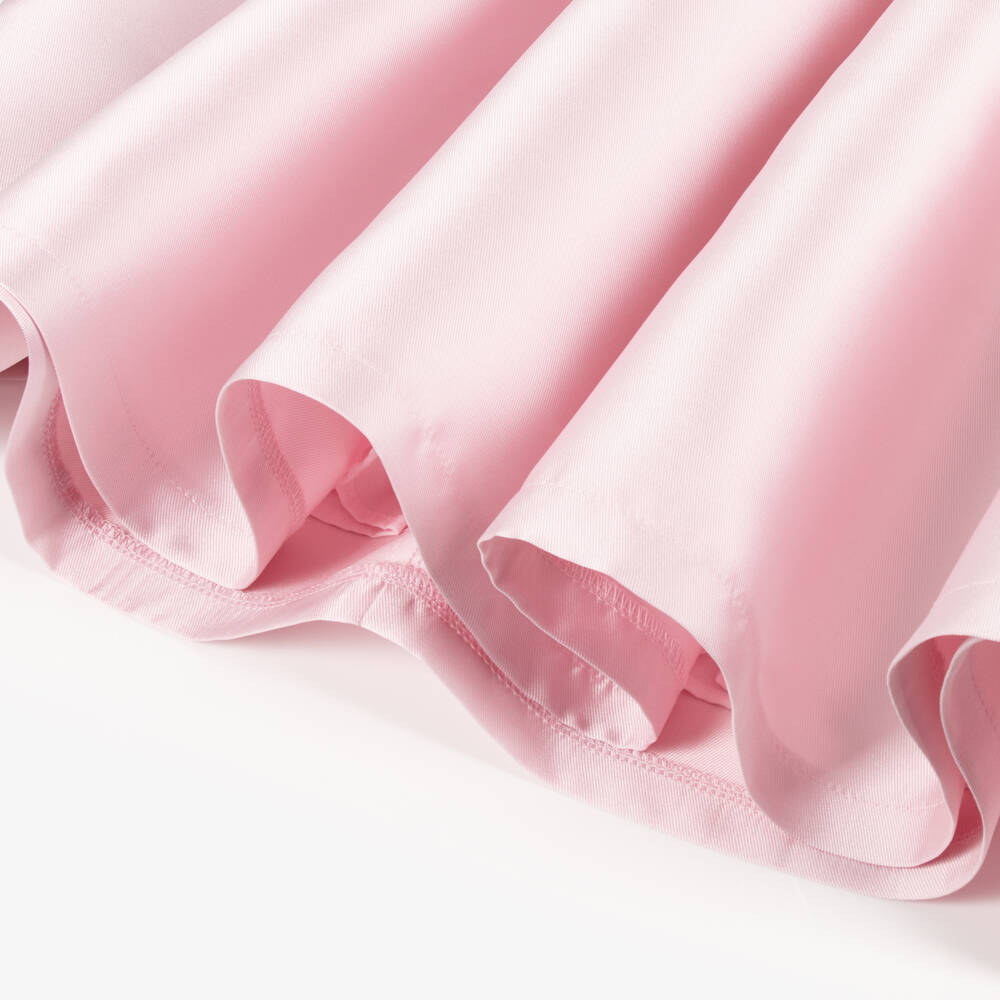 Mama Luma-Girls Satin Pink Dress with Cape | Childrensalon Outlet