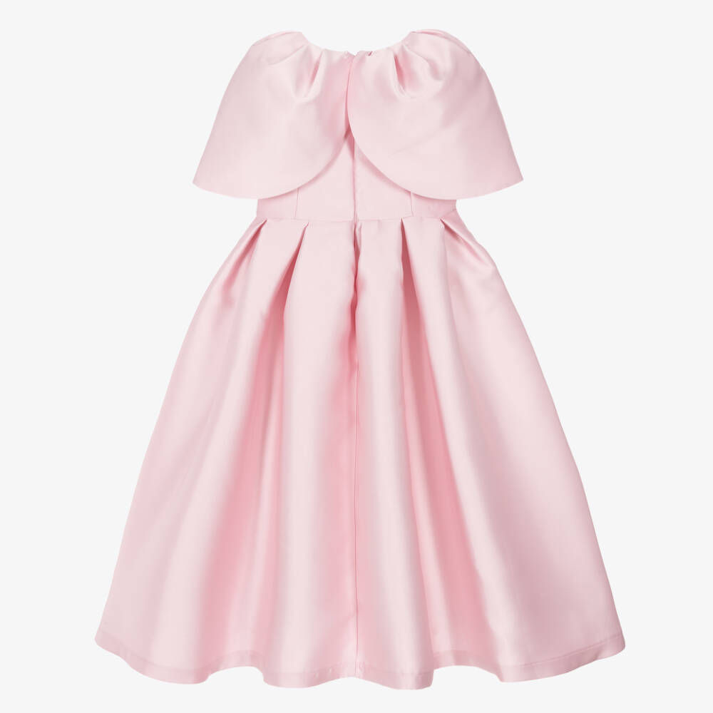 Mama Luma-Girls Satin Pink Dress with Cape | Childrensalon Outlet