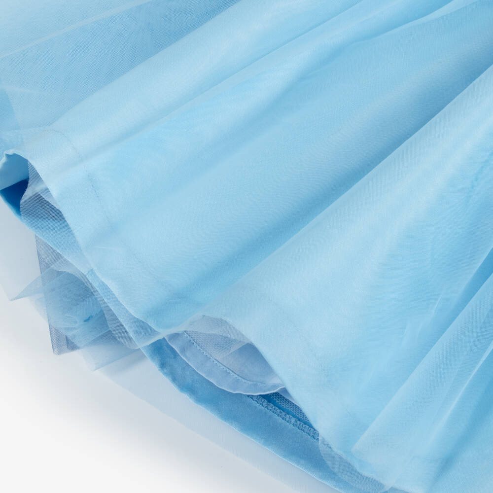 Mama Luma-Girls' Satin & Tulle Blue Gown | Childrensalon Outlet