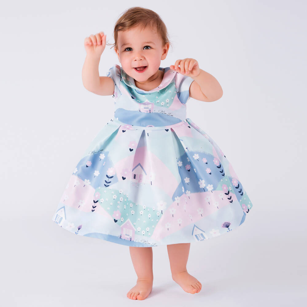 Mama Luma-فستان دوار ساتان للبنات بألوان الباستيل | Childrensalon Outlet
