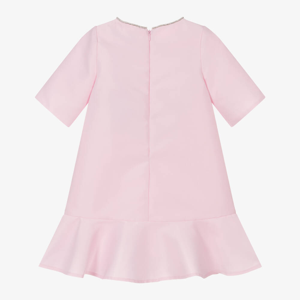 Mama Luma-Girls Satin Twirl Dress in Pink | Childrensalon Outlet