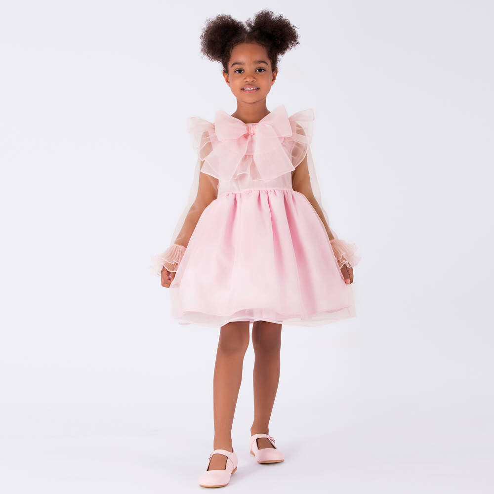 Mama Luma-Girls Sheer Pink Ruffle Delight | Childrensalon Outlet