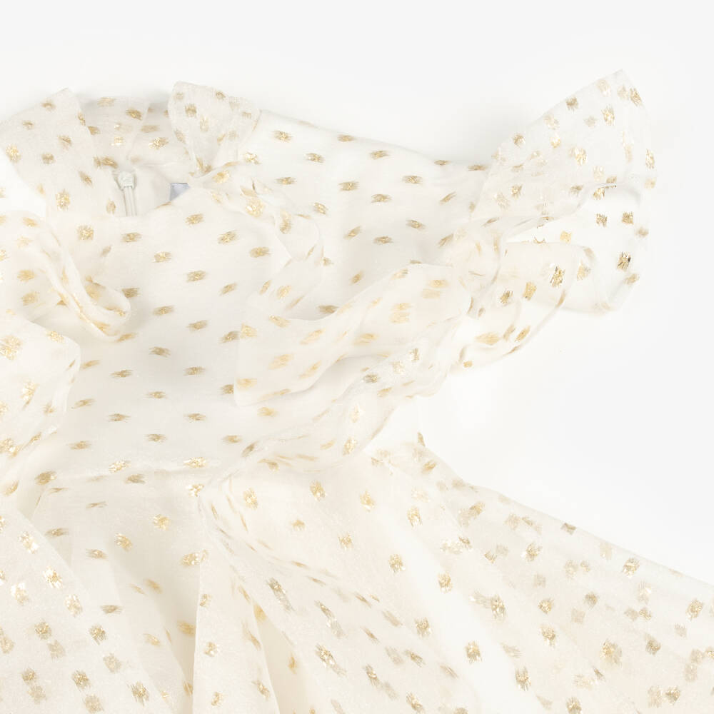 Mama Luma-Girls Shimmering Ivory Tulle Gown | Childrensalon Outlet