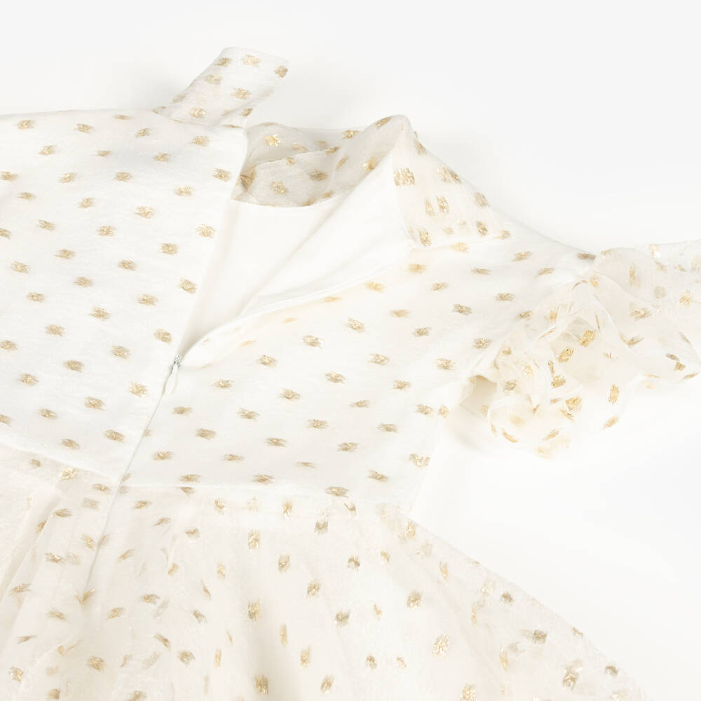 Mama Luma-Girls Shimmering Ivory Tulle Gown | Childrensalon Outlet